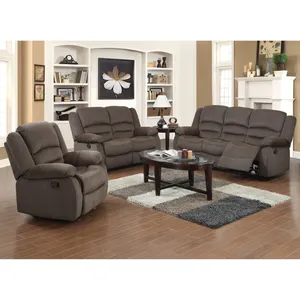 Vendita calda di alta qualità 3 2 1 posti set manuale rivestimento in tessuto divano reclinabile per soggiorno