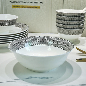 <b>Cheap</b> Fine Bone China Luxury Ceramic Dinnerware Set Nordic Design Decorative Porcelain Plates for 6 Person Weddings and Dinners - Product Image 4