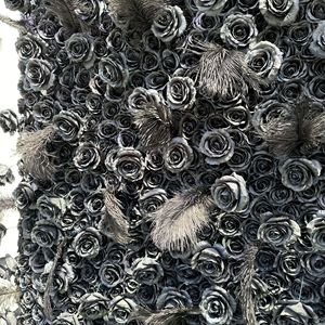 Neue Luxuriöse Künstliche Seide 3D Gotischer Stil DIY Anpassbare Umweltfreundliche Untere Wanddekoration Rolle Schwarze <span class=keywords><strong>Rose</strong></span> Hochzeitsblume - Product Image 5