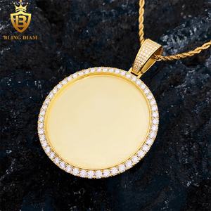 <span class=keywords><strong>Pendentif</strong></span> personnalisé avec <span class=keywords><strong>gravure</strong></span> <span class=keywords><strong>photo</strong></span>, bijou souvenir <span class=keywords><strong>pour</strong></span> <span class=keywords><strong>homme</strong></span>, moissanite VVS, argent sterling 925, certificat GRA - Product Image 4