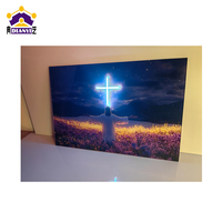 Jésus Portrait Christianisme Décor Peinture sur Acrylique Art Peintures Murales Moderne Religion Arts LED Affiche