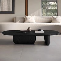 Table basse en bois massif carbonisé de style wabi-sabi pour le salon, table basse sur le balcon, table à thé rétro créative