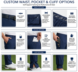 Shorts de golf spécialisés OEM, tissés à rayures verticales, respirants, extensibles et légers - Product Image 2