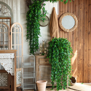 Artificial Cuckoo <b>Leaf</b> <b>Wall</b> Hanging Silk Flower Greenery For Home <b>Decor</b> Wedding Props - Product Image 2