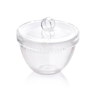 معمل RONGTAI الكوارتز المصهر السيليكا بوتقة موزع الصين RT091 بوتقة زجاج الكوارتز الشفاف مع غطاء حلقة - Product Image 5