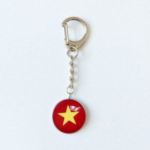Vatican City Flag Crystal <strong>Keychain</strong> with Buckle World Flag Keyring Custom Car Key Pendant Backpack Decor Souvenir Gift Wholesale - Product Image 2