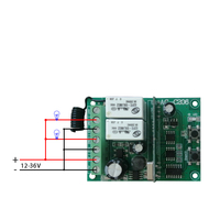 Interrupteur de télécommande de portail de garage à code fixe roulant DC 12V - 24V