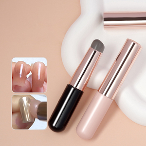 Pinceau à ongles en silicone, applicateur de poudre magique effet miroir, pinceau à lèvres - Product Image 5