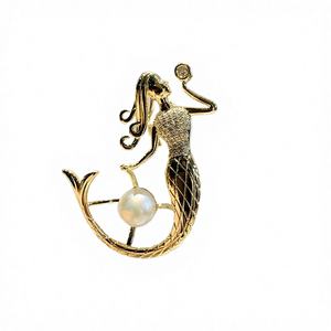 XILIANGFEIZI Soldes Exceptionnelles – Corsage Simple et Élégant pour Mariage, Fiançailles, Enfants – Cuivre, Zircon, Plaqué Or, Perle Naturelle - Product Image 4