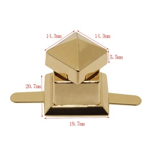 Twist Ổ khóa cho túi xách tùy chỉnh thiết kế PURSE khóa phần cứng hình vuông lần lượt khóa Clasp PURSE đóng cửa Crochet Túi phụ kiện - Product Image 2