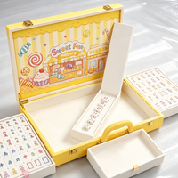 Jeu de Mahjong américain en gelée d'orange avec tuiles numérotées personnalisées et tuiles Joker du vent, ensemble de Mahjong pour enfants, jouets éducatifs préscolaires du fabricant