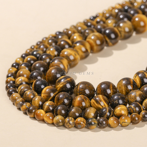 Cuentas Redondas Sueltas de Piedras Preciosas de Alta Calidad JD, 4/6/8/10/12/14/16 mm, Cuentas de Piedra Ojo de Tigre Amarillo Natural 3A para la Fabricación de Joyas - Product Image 5