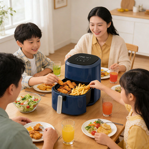 หม้อทอดไร้น้ำมันอเนกประสงค์รุ่นใหม่ 1200W 5 ลิตร ควบคุมแบบดิจิตอล ตะกร้าเคลือบสารกันติด ปรับเวลาได้ ปิดอัตโนมัติ ปลอดภัย เสียงเบา - Product Image 4