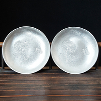 Sous-verre en métal à motif de chrysanthème circulaire, résistant à la chaleur, pour tasses, gobelets, snacks et bonbons, accessoire pour boissons
