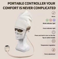Masseur de tête avec compresse chaude, rechargeable, vibration, appareil de massage de la tête et des yeux, ABS, portable, usage domestique