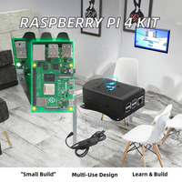 Gran oferta, Kit completo de placa de desarrollo Raspberry Pi 4 Modelo B con opciones de 4GB/8GB, ventilador con caja de Metal, disipadores de calor, suministro de Cable de alimentación