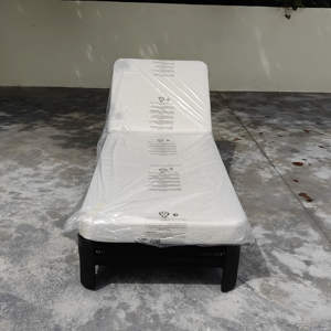 كرسي استرخاء خارجي حديث ومتين من المعدن والحبال للفناء والفنادق، سرير شاطئ محمول للاستلقاء تحت الشمس - Product Image 2