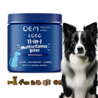 Suplemen Kunyah Lunak Multivitamin 11-in-1 untuk Hewan Peliharaan Nutrisi Harian Lengkap untuk Semua Tahap Hidup Universal untuk Kucing dan Anjing