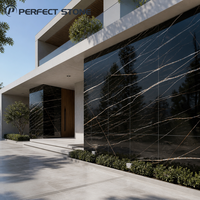 Dalle de marbre noir naturel poli de luxe PerfectStone pour les murs et sols intérieurs de villas haut de gamme