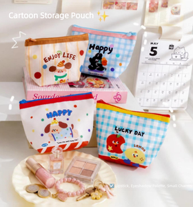 Sac <span class=keywords><strong>de</strong></span> rangement grande capacité style dessin animé, <span class=keywords><strong>porte</strong></span>-monnaie, <span class=keywords><strong>porte</strong></span>-maquillage, <span class=keywords><strong>porte</strong></span>-cartes <span class=keywords><strong>de</strong></span> transport, organiseur d'équipement numérique, étui pour serviettes hygiéniques - Product Image 2