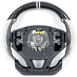 Volant de direction personnalisé pour Cadillac <span class=keywords><strong>Escalade</strong></span>, matériau en fibre de carbone premium avec affichage numérique LED du régime moteur, approvisionnement en gros - Product Image 4