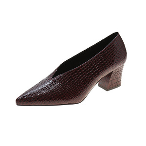 Tacones Moda clásica Bombas femeninas Oficina Punta de tacón fino Zapatos DE TRABAJO elegantes Mujeres Zapatos de cuña Tacón - Product Image 3