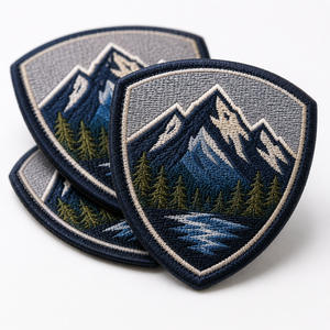 Parche Bordado Personalizado en Forma <span class=keywords><strong>de</strong></span> Escudo, Etiqueta con Logotipo para Uniforme, Gorra, Bolsa, Alta Densidad, Proveedor <span class=keywords><strong>de</strong></span> Fábrica, Venta al Por Mayor - Product Image 2