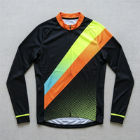 Maillot de cyclisme à manches longues pour homme, imprimé sur mesure, OEM, polyester respirant, extensible dans quatre directions, séchage rapide