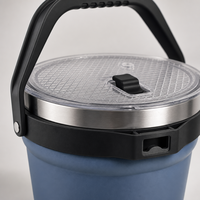 Seau à glace isotherme 4L 7L en acier inoxydable 304, avec accessoires, pour boissons et bière