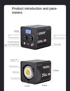 Lampe de photographie ZGRL-80 de haute qualité, mini projecteur portable haute puissance pour extérieur, éclairage d'appoint vidéo <span class=keywords><strong>professionnel</strong></span> - Product Image 6
