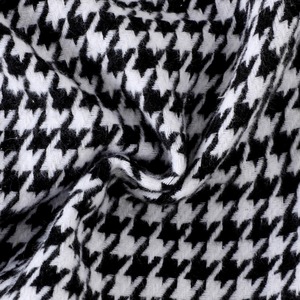 Winter Girls Clothes Houndstooth 3D Flower Cardigan Solid Color <b>Suspender</b> Plaid Short Skirt 3PCS Girls <b>Set</b> Children's Clothing - Product Image 5