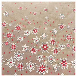 YX2278 Guangzhou personalizado poliéster brillo punto blanco copo de nieve impreso malla tul forro tela para vestido de Navidad ropa - Product Image 3