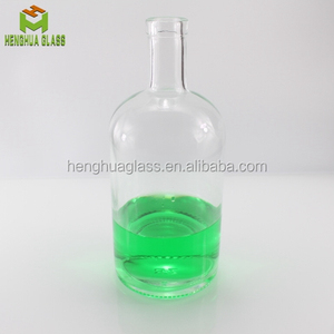 <span class=keywords><strong>Bouteille</strong></span> de vodka en verre super flint personnalisée de 1000 ml, 1 L, 1 litre, 32 oz, ronde, pour <span class=keywords><strong>rhum</strong></span>, whisky, gin, spiritueux, liqueur, avec bouchon - Product Image 2