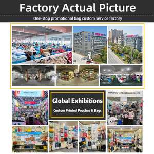 Sac à cordon portable, pliable, réutilisable, avec logo personnalisé, motif de dessin animé en polyester imperméable et écologique promotionnel OEM - Product Image 5