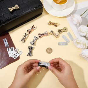 CRASPIRE Etiquetas para Bolsos Hechas a Mano en Varios Colores, Etiquetas para Bolsos en Oro Rosa, Plata, Bronce Antiguo y Negro, con Lazo, para Coser, Unisex - Product Image 4