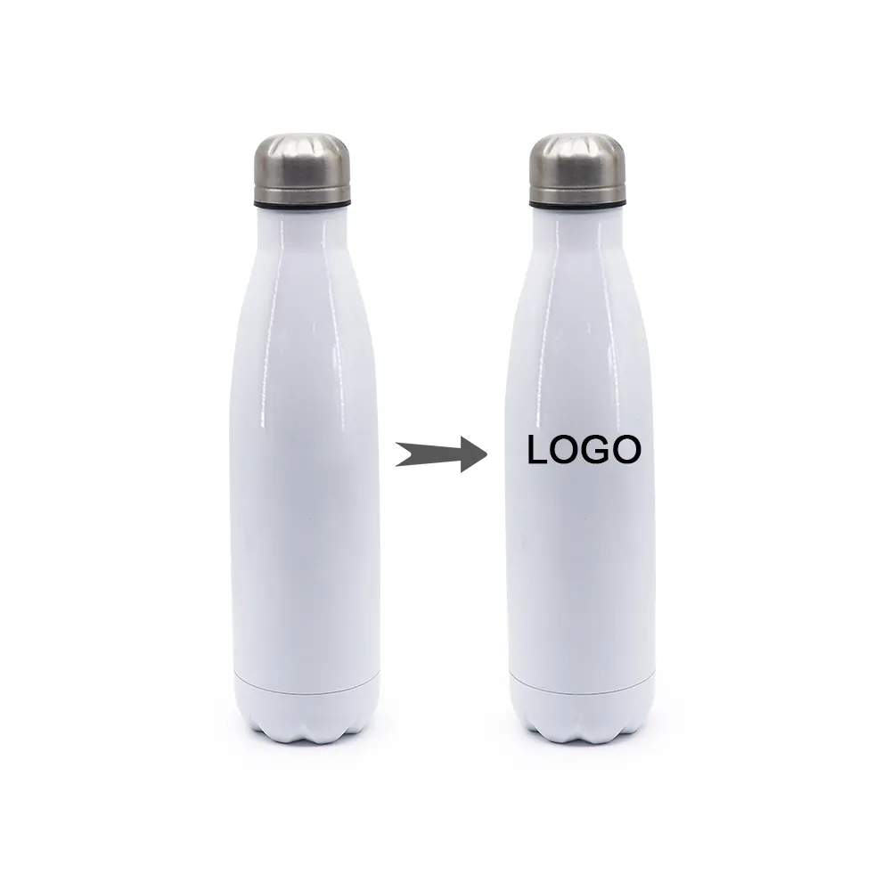 17oz 500ml professional custom sublimation blank stainless steel insulated vaccum cola water bottle with custom logo sports