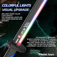 Épée Jouet Sparkblade en Plastique Réaliste avec Fumée et Lumière LED Multicolore, Effet D'étincelle Éblouissant et Fourreau – Cadeau D'Anniversaire Garçon