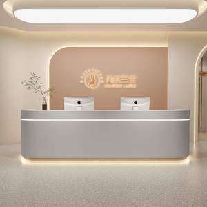 Mostrador de Recepción Moderno y Personalizado 2026, Mostrador de Recepción Blanco para Spa - Product Image 3