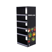 Présentoir acrylique recyclé noir APEX à 4 niveaux Présentoir de magasin de fumée pour magasin