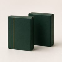 Boîte à bagues en carton pliable personnalisée avec insert en velours et fente pour bague, vente en gros pour cadeaux de fiançailles et de mariage