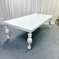 Table à manger moderne personnalisée noire/blanche, adaptée aux banquets, événements, hôtels, restaurants, mariages