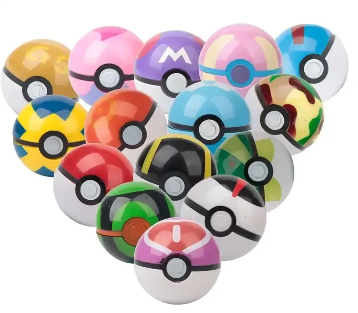 Goedkope Prijs Abs Pokeball Capsule Hoge Kwaliteit 7Cm Pokeball Model Speelgoed Met Mini 3d Poke Figuur