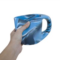 Tasse de fête en silicone de haute qualité 450ml avec poignée épaissie tasse en silicone de vente chaude robuste et élégante pour les voyages à domicile