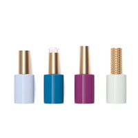 Flacon de vernis à ongles en verre vide de 8 ml, rond, pour impression liquide UV, personnalisé, avec couvercle et pinceau