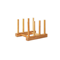 Étagère à vaisselle en bambou 2 pièces, support de rangement pour assiettes, support et rangement pour planche à découper, support de rangement pour menus.