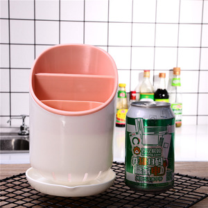 <b>Plastic</b> Chopstick Holder Cylindrical Multi Functional Kitchen Storage <b>Rack</b> Standing Type Round Design - Product Image 4