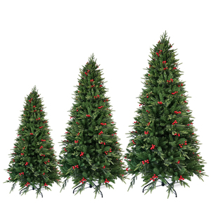 Sapin de Noël artificiel pliable en PE/PVC de haute qualité avec lumières chaudes économes en énergie pour le salon - Product Image 4