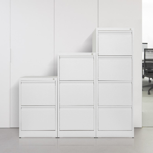 Nouveau style moderne, armoire de classement de bureau en acier à 2 tiroirs latéraux blancs, usage commercial, pour l'école, l'atelier - Product Image 1
