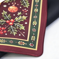 Tapis de Mahjong de Noël - 33 pouces, 2 mm, polyester, caoutchouc naturel, antidérapant, insonorisant, motif personnalisé, fournisseur en gros