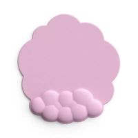 Tapis de souris Support de poignet avec surface en cuir, repose-poignet en nuage Tapis de souris avec mousse à mémoire de forme, base en PU antidérapante pour ordinateur portable à domicile et au bureau